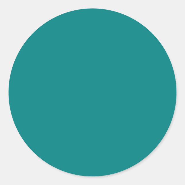 Teal Classic Round Sticker (Front)