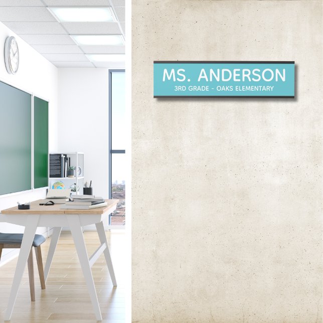 Teal Classroom Door Sign (Creator Uploaded)