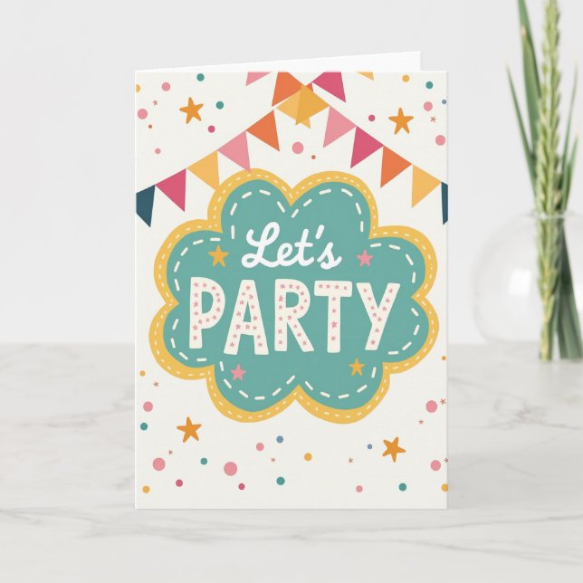Teal Cloud Birthday Card (Front)