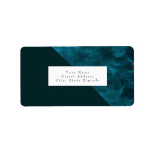 Teal Colour Block Label