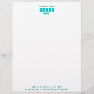 Teal colour court reporter business letterhead