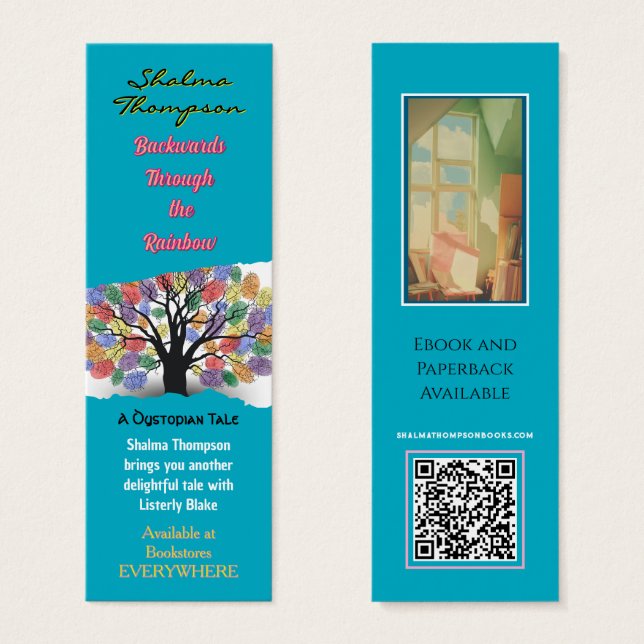 Teal Colourful Author Promotional Material Swag (Front & Back)