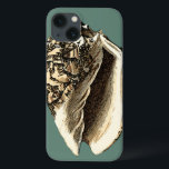 Teal Conch Shell iPhone 13 Case<br><div class="desc">In this beautiful,  classic black and white conch shell,  you can see the shading of a natural seashell very sharp and clear.  You can image yourself at the beach hunting for shells or playing in the sand. Get this nautical styled teal conch shell art on your favourite products today!</div>