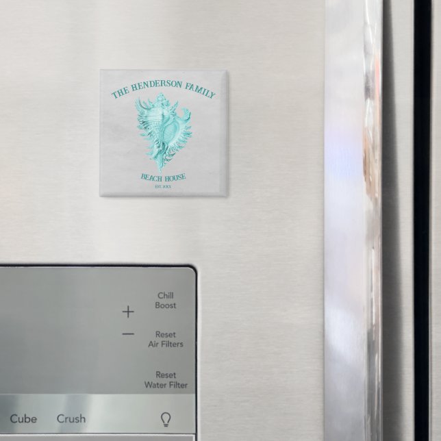Teal Conch Shell Magnet (In Situ (Fridge))