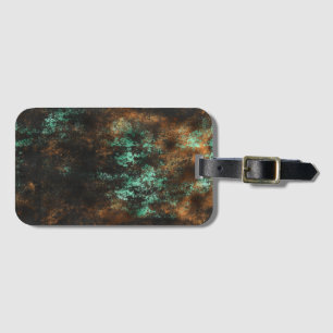 Teal Cooper Patina Metallic Luggage Tag