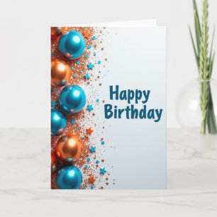 Teal Copper Birthday Card