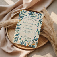 Teal Cottage Floral Baby Shower