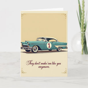 Teal Coupe Fathers Day Card