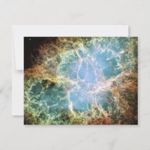 Teal Crab Nebula Invitation