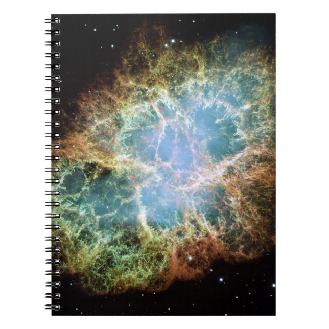 Teal Crab Nebula Spiral Notebook (Front)