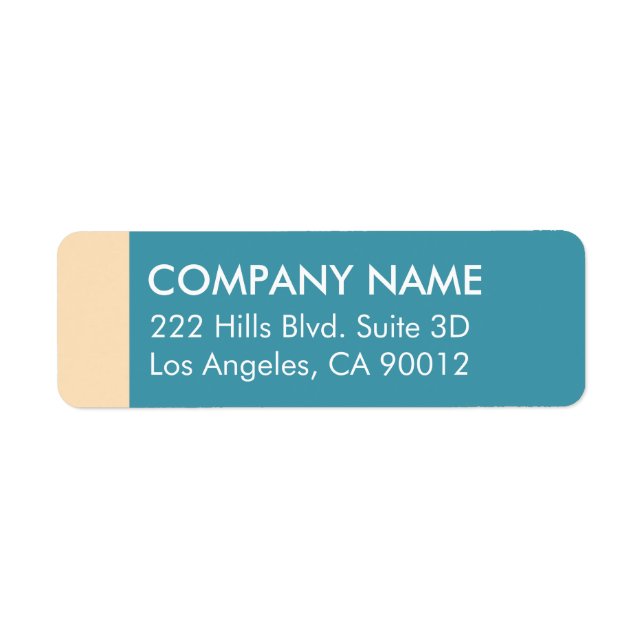 Teal Cream Colour Block Modern (Front)
