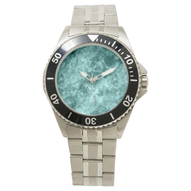 Teal Crumpled Texture Watch (Front)
