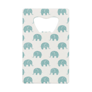 Teal Cute Elephant Pattern