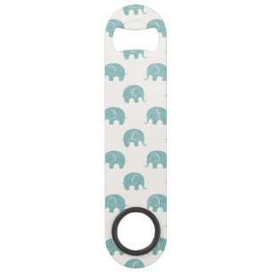 Teal Cute Elephant Pattern