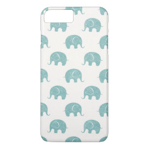 Teal Cute Elephant Pattern Case-Mate iPhone Case