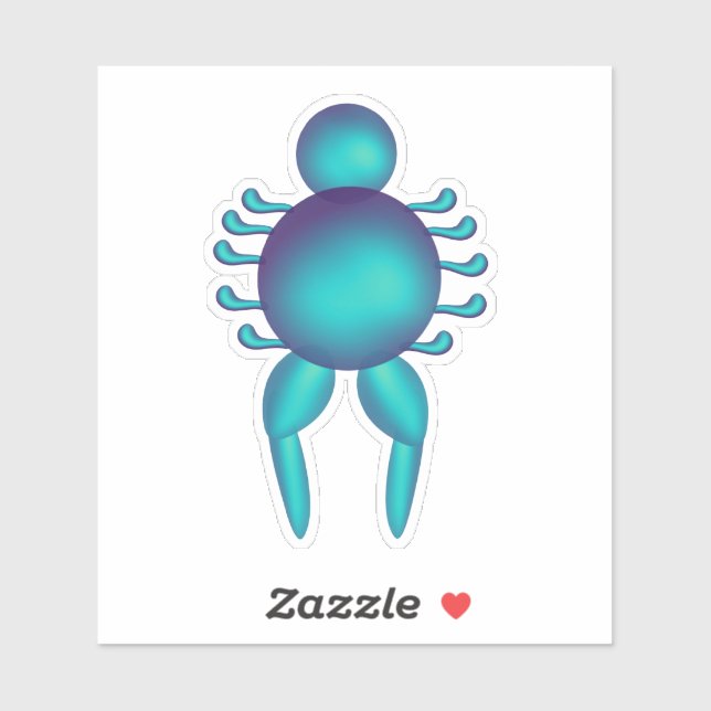 Teal Cyber Creature Futuristic Abstract Character  (Sheet)