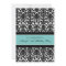 Teal Damask 40th Birthday Party Invitations
