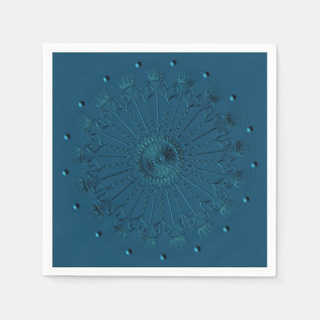 Teal Decorative Napkins (Front)