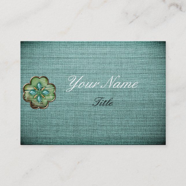 Teal Designer  Business Card (Front)