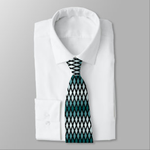 Teal Diamond Ombre Tie