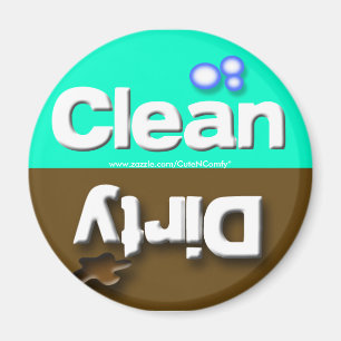 Teal Dishwasher Magnets Clean/Dirty