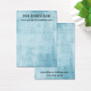 Teal Distressed Grunge Earring Holder Display Card
