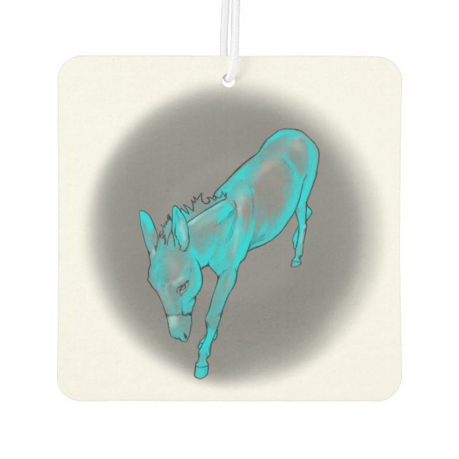 Teal Donkey air freshener in cucumber & fresh mint (Back)
