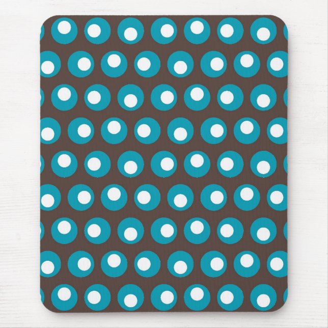 Teal Dots Mouse Pad (Front)