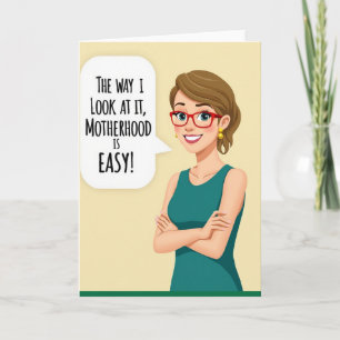 Teal Dress Mothers Day Card