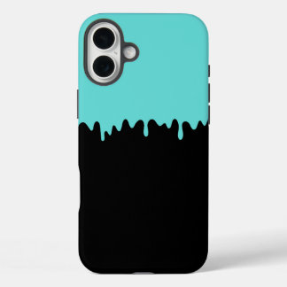 Teal Dripping Slime iPhone 16 Plus Case