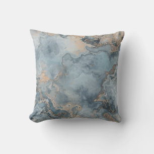Teal Dusty Blue Gray Beige Contemporary 16" Cushion