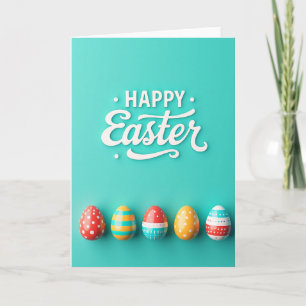Teal Easter Faux Finish Card
