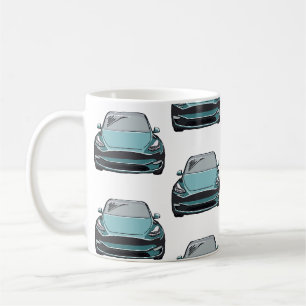 Teal Electric Vehicle SUV Car Coffee Mug