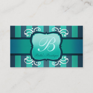 Teal Elegant decor boutique for online stores Business Card