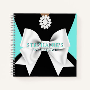 Teal Elegant Tiffany Theme Baby Shower Guest Book