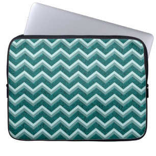Teal Embossed Foil Laptop Sleeve