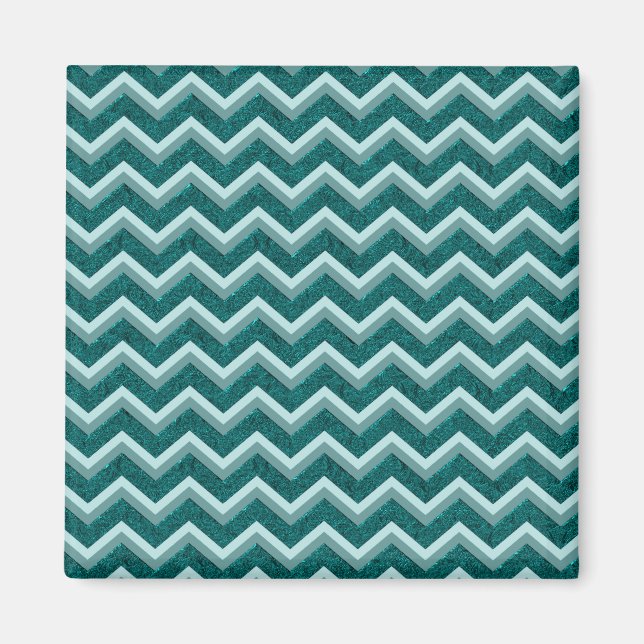 Teal Embossed Foil Magnet (Front)