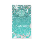 Teal Enchanted Sea Starfish & Bubbles Ocean Beach