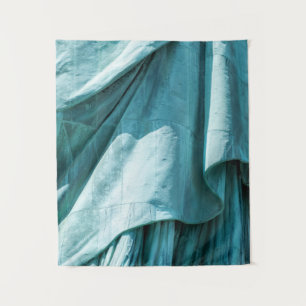 Teal fabric cover tapestry