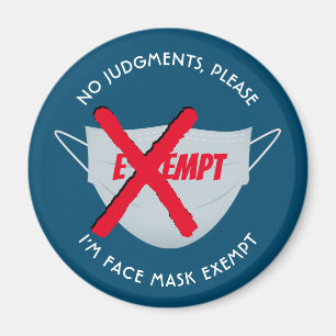 Teal FACE MASK EXEMPT Magnet