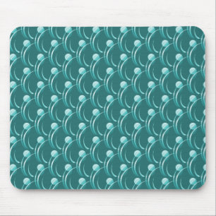 Teal Fancy Swirls Mousepad