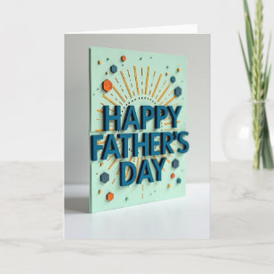 Teal Fathers Day Layers Card