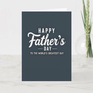 Teal Fathers Day Script Card