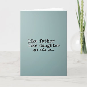Teal Fathers Day Typewriter Card