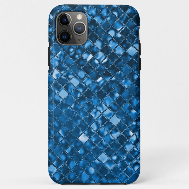 Teal Faux Mosaic Glass Case-Mate iPhone Case (Back)