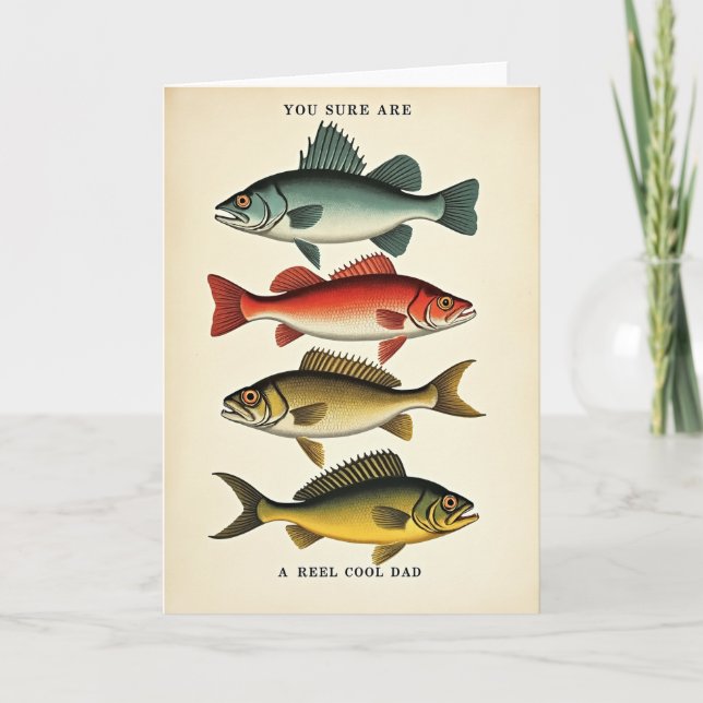 Teal Fish Fathers Day Card (Front)