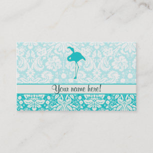 Teal Flamingo Business Card