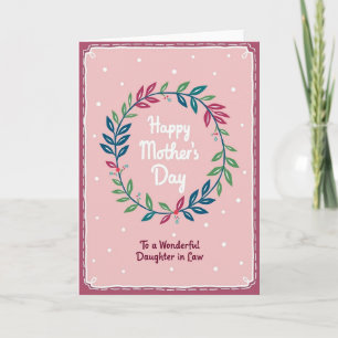 Teal Floral Mother Card