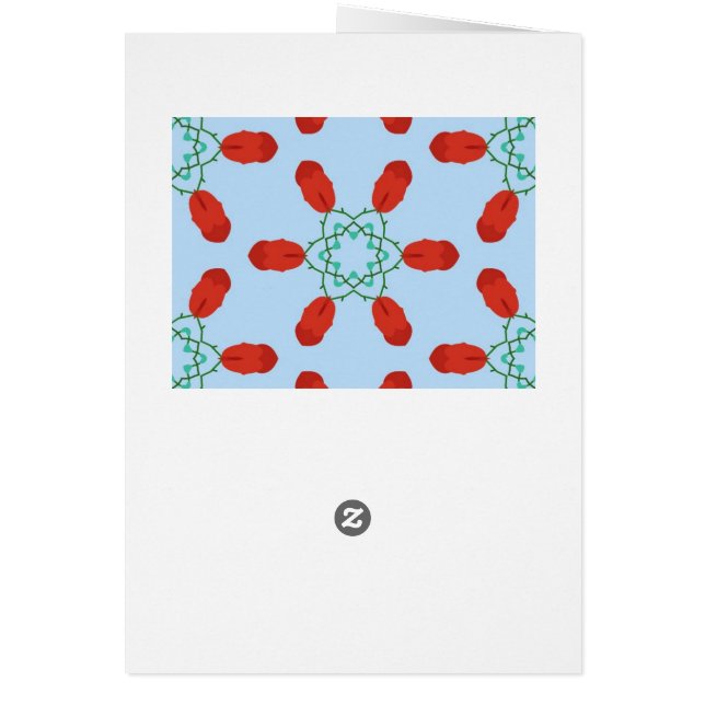  teal floral motifs geometrical pattern design  (Back)