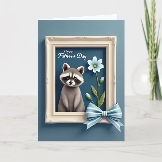 Teal Frame Fathers Day Design Card (Front)